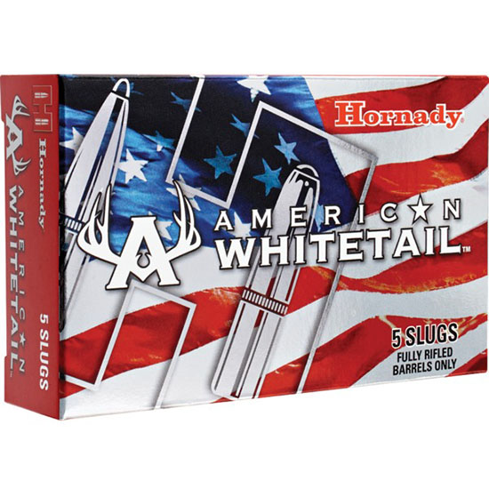 HORN AMERICAN WHITETAIL 12GA 325GR SLUG 5/20 - Sale